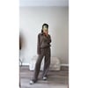 Mocha zip up collar tracksuit 