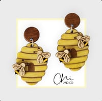 Image 1 of 3D Beehive Earrings 
