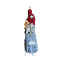 Image 3 of Checkered Patchwork Denim Pinafore