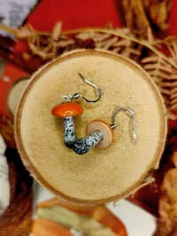 Image 3 of Kolczyki koźlarze pomarańczowo-żółte aka Brzozak 