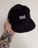 'HELL' EMBROIDERED CORD CAP