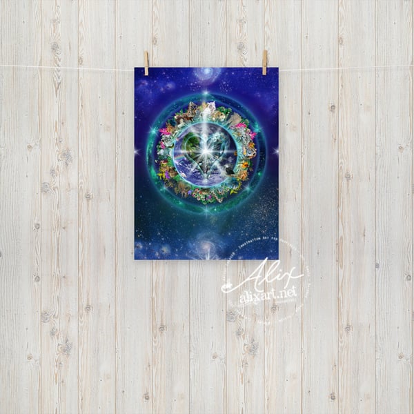 Image of Cosmic Earth Essence Poster