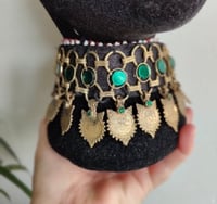 Image 3 of Afghani Bohemian Choker - Red or green