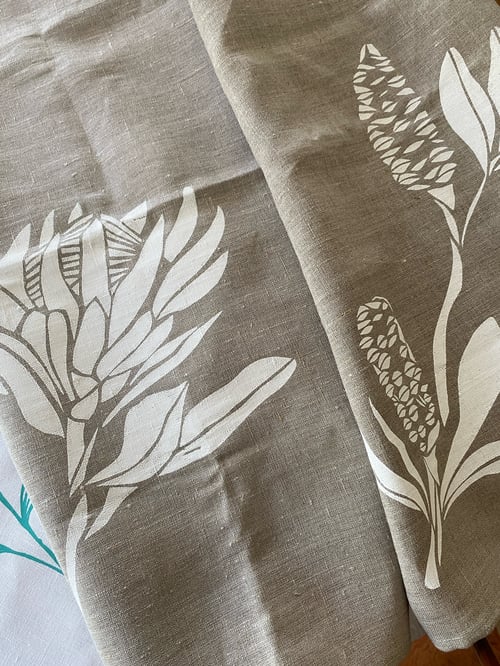 Image of Hand printed tea towel 