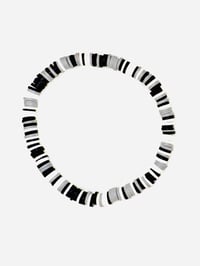 Image 3 of Black Marble Heishi Bracelet