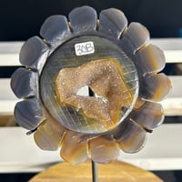 Image 3 of Druzy Agate Sunflower On Stand (30B)
