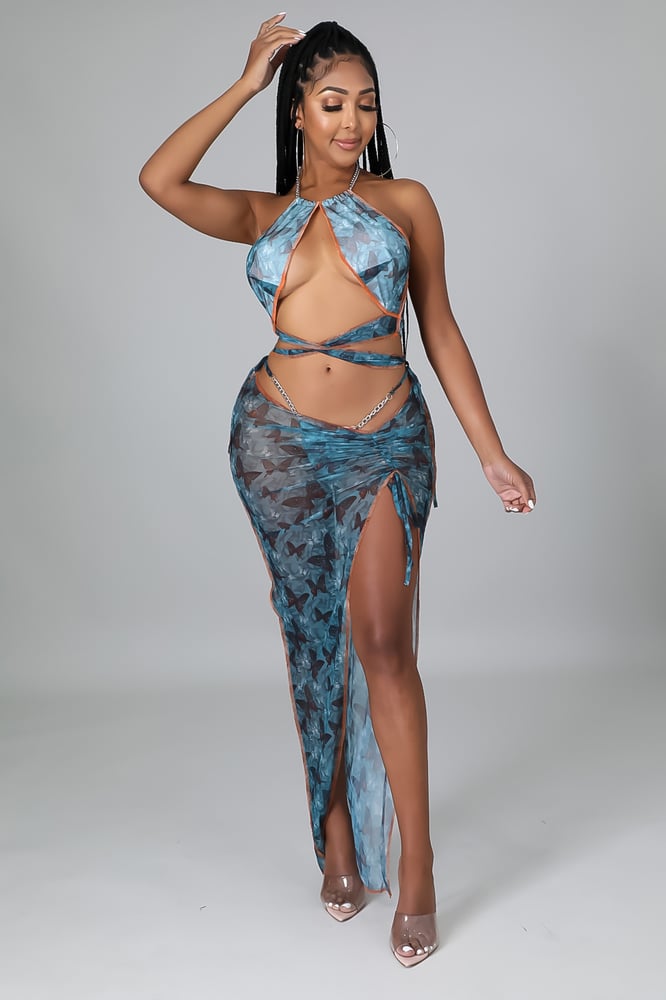 Image of 3pc Black Butterfly Swimsuit