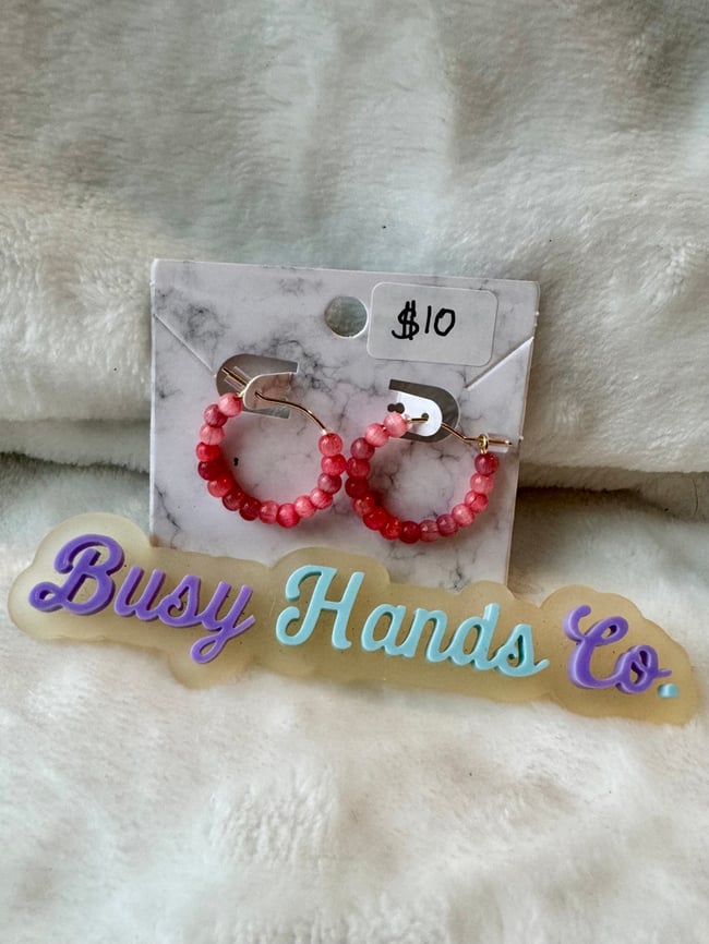 Beaded Hoop Earrings