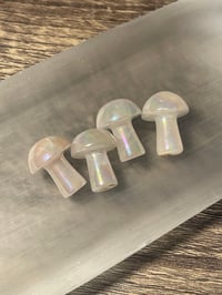 Aura rose quartz mushroom 