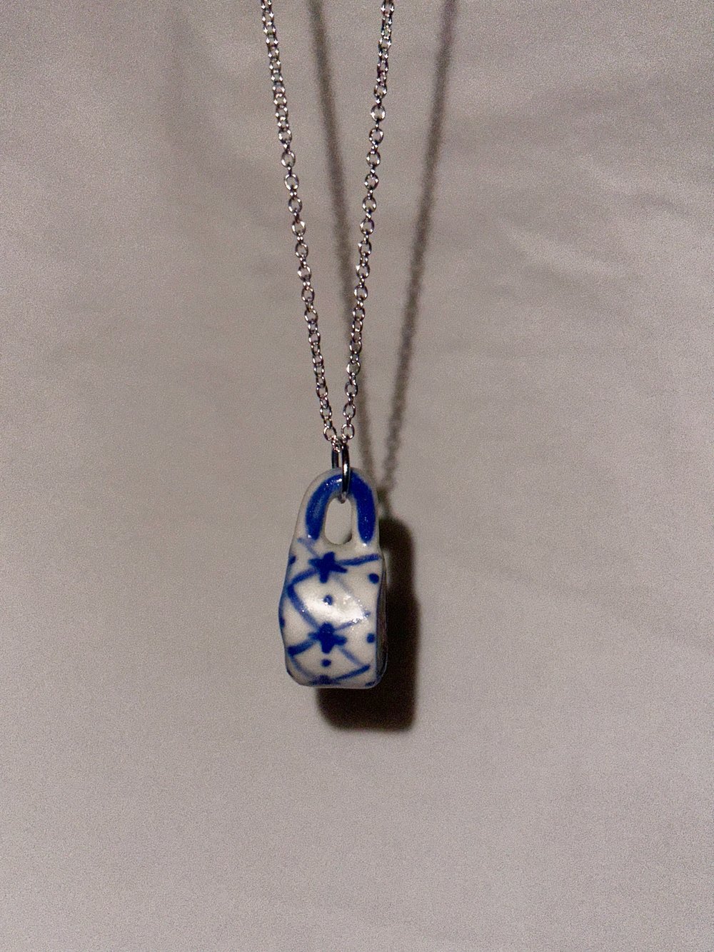 Image of Tile tea cup necklace