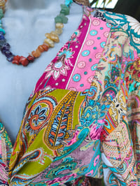 Image 7 of Patchwork Stevie top purple tassels