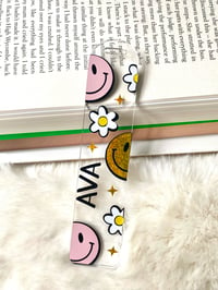 Funky Smileys Acrylic Bookmark