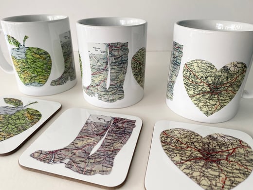 Rocket & Co. Somerset Map Mugs & coasters 