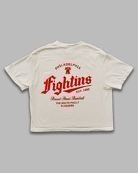 Image 1 of Women's Cropped Fightins 'Homefield' Shirt (Cream)