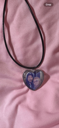 Image 4 of Julia & Darren crazy in love photo heart iPhone  ring socket case with  photo necklace (2) piece set