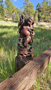 Image 2 of Vintage wooden buddha