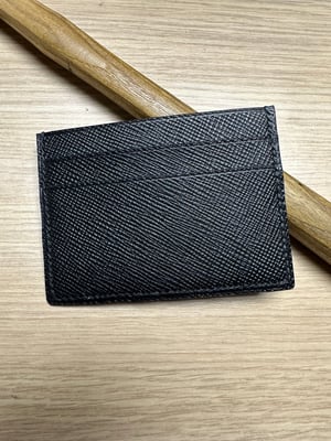Image of Black Hatch Grain Calfskin Card Holder