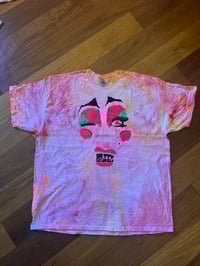 Image 2 of Grumble Face on T Shirt tie dye red and orange (2XL)