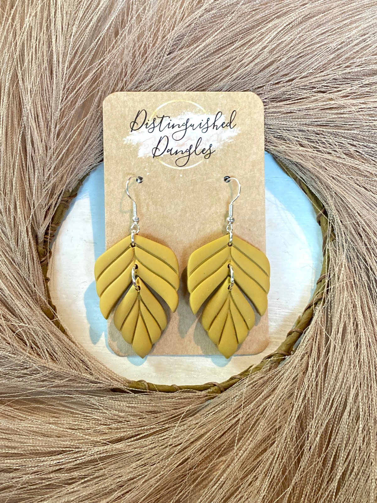 Yellow mustard store earrings