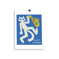 CAT JAZZ SAX print