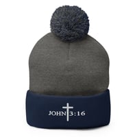 Image 12 of John 3:16 Pom-Pom Beanie