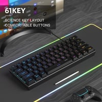Image 5 of RGB Gaming Keyboard 61-Key Compact