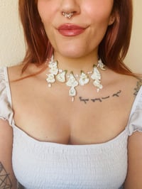 Image 1 of 🤍Snapdragon Choker🤍 with freshwater pearls 