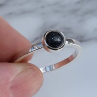 Image 3 of Galaxy Sterling Silver Blue Goldstone Ring