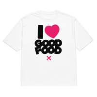 Image 1 of I LOVE GOOD FOOD (White) Oversized Tee