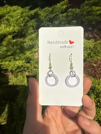 Image 2 of Purple hoop earrings 
