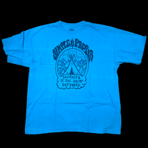 Image of S&P-“Great OutDoors” Logo Tee (Topaz Blue)