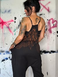 Image 5 of “DARK FANTASY” CUSTOM BLEACH PAINTES OVERSIZED ROMPER MEDIUM