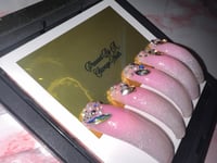 Image 1 of Pink Shimmer Ombre Curved Nails
