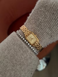 Image 1 of Vintage Gold Tone Wittnauer Gold Tank Style Watch 