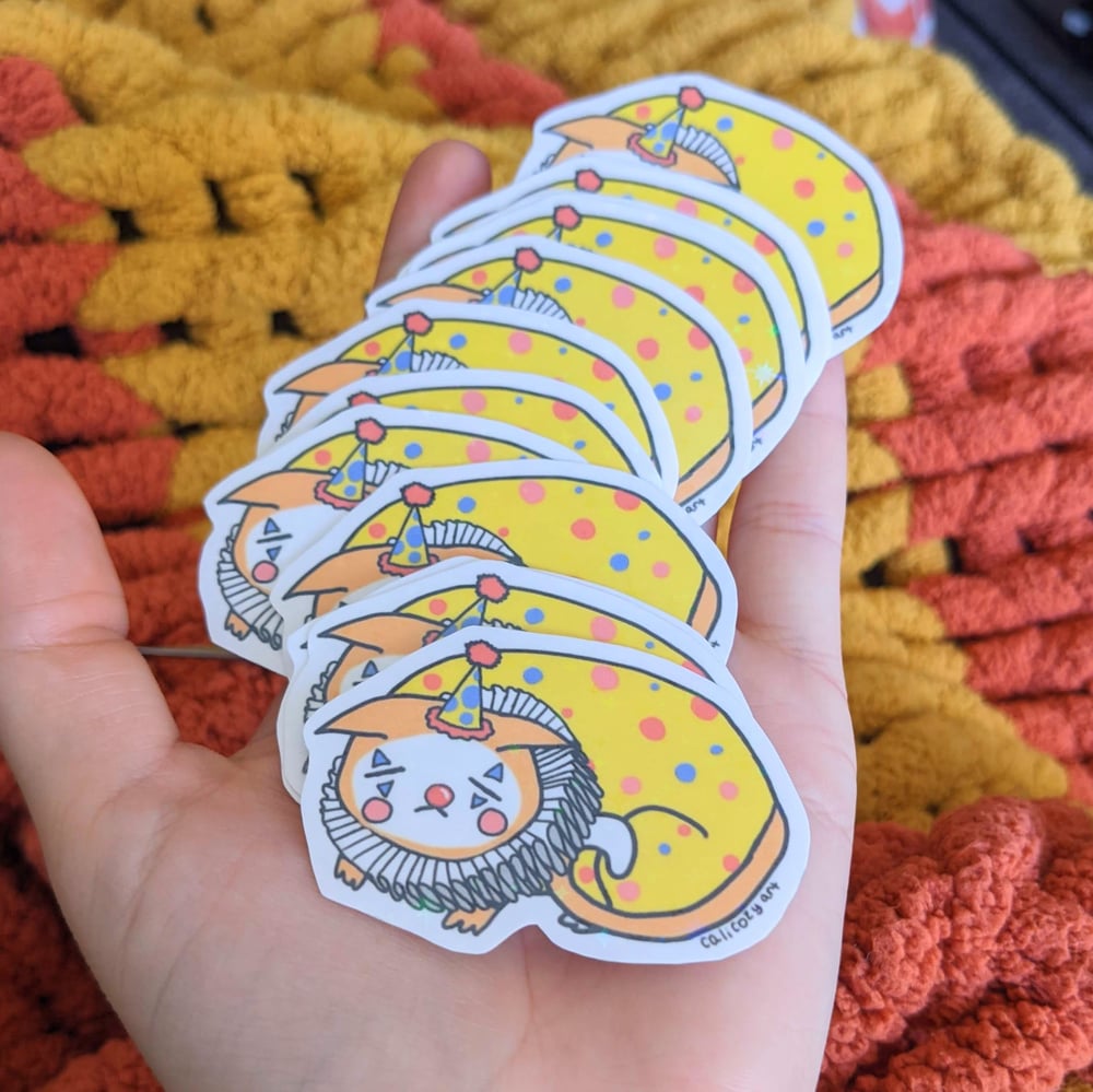 Image of Clown Kitty Sticker