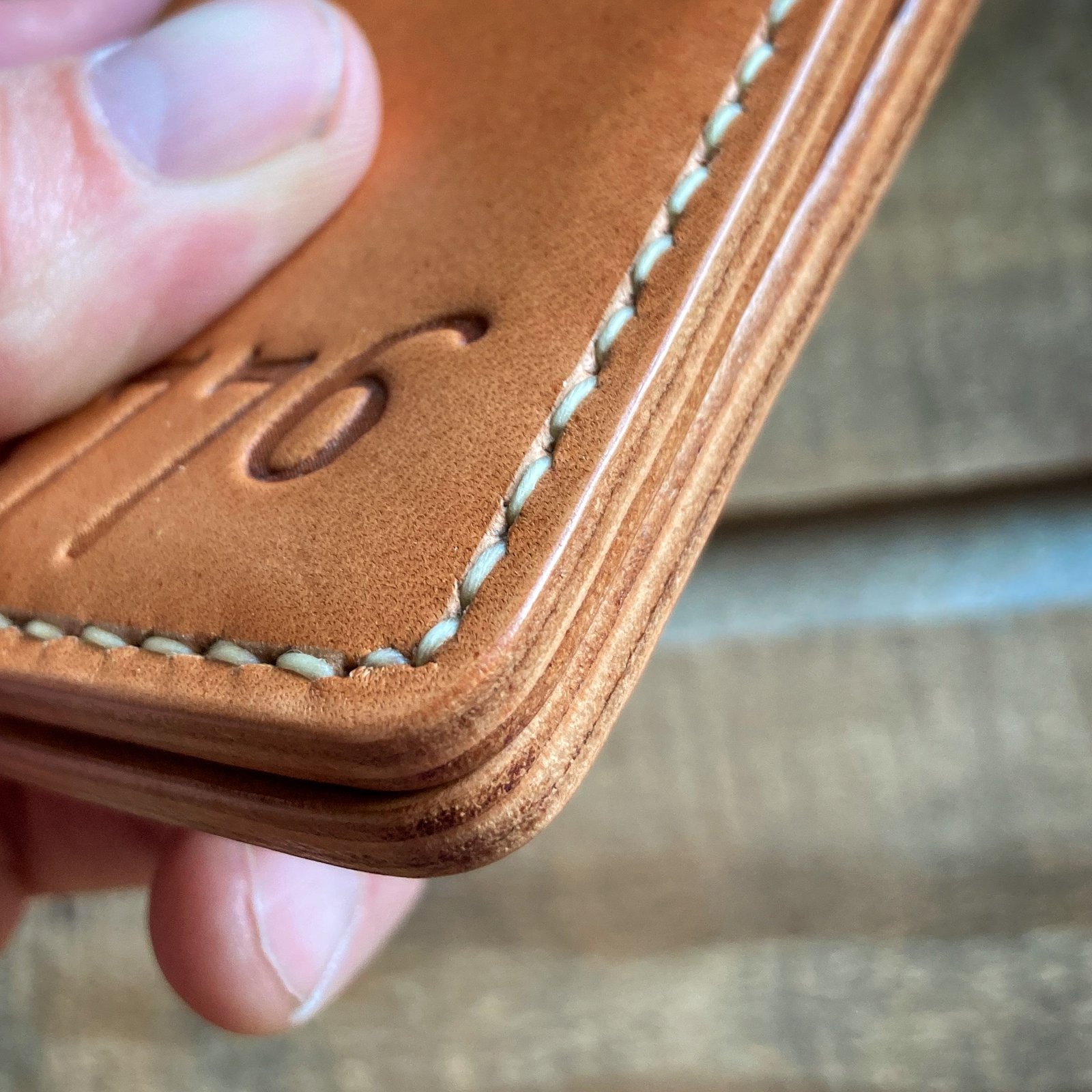 Oak Bark Leather Billfold Wallet