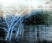 Image 1 of Tiny Silver Birch Trees Landscape on wooden block