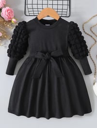 Black About Popped Time Dress