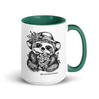 Image 21 of Lady Rosey The Sloth Mug Line Art by CrystalsArtPaws
