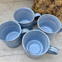 Image 4 of Wave Textured Blue Grey Mug
