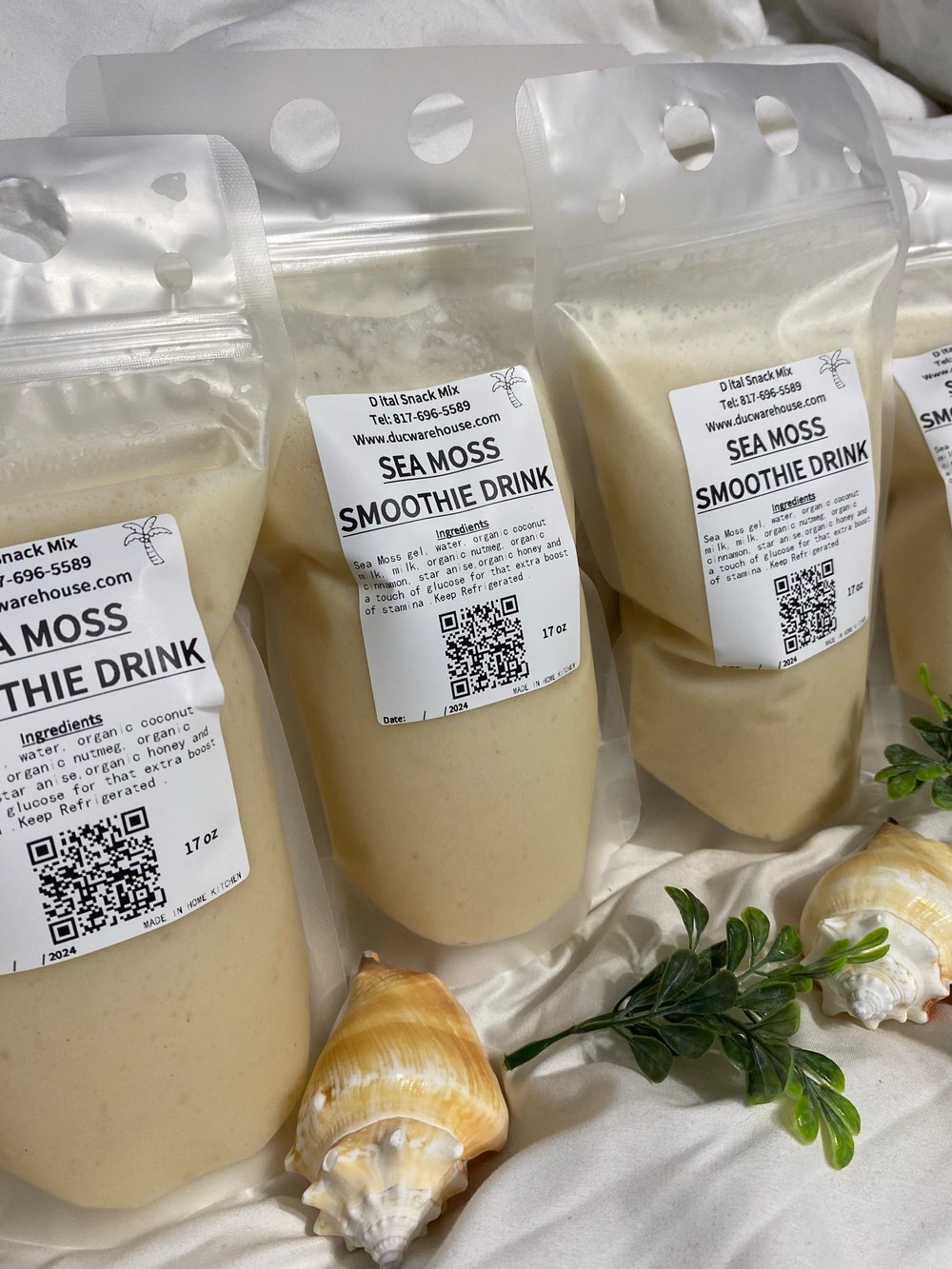 Image of D ital Snack mix Seamoss Smoothie Drink 17oz Individual Daily Pk