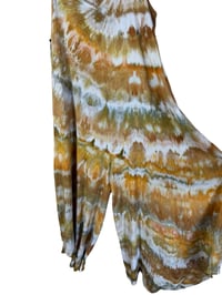 Image 3 of L Woven Wide-Leg Jumpsuit with Pockets in Earthy Golden Agate Ice Dye