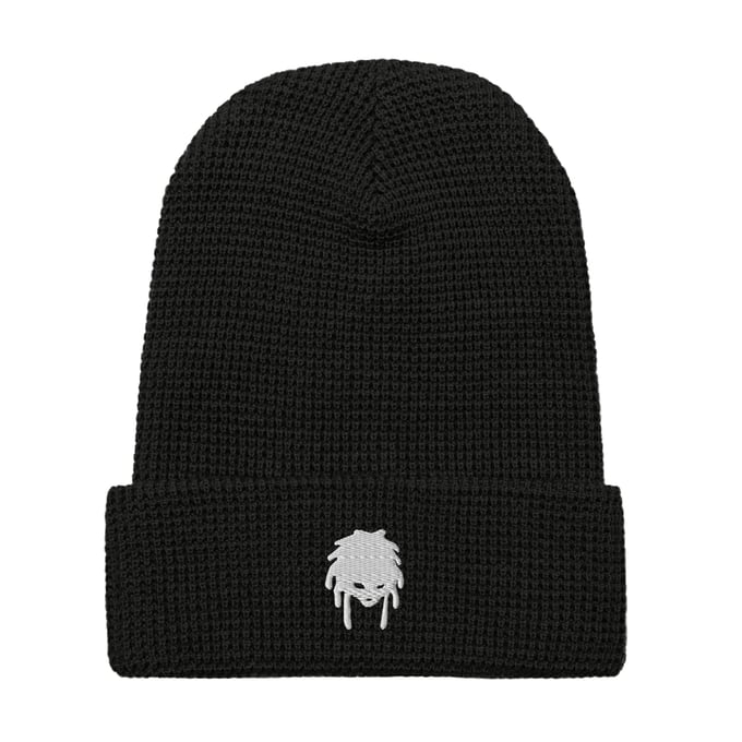 Image of MAH WHITE LOGO Waffle beanie