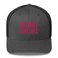 Image 7 of HOT GIRLS SAVE LIVES - THE TRUCKER HAT IN PINK 