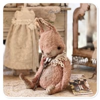Image 2 of Vintage style Pink Bunny by Whendi's Bears