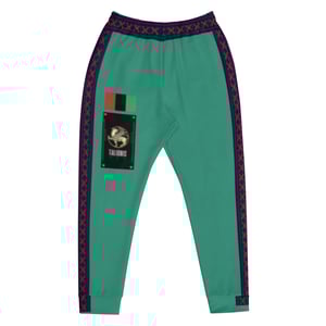 TALIONIS STRIPE TEAL GREEN JOGGERS 