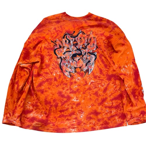 Image of Vintage 90s Tie Dye Tribal longsleeve tee size XL