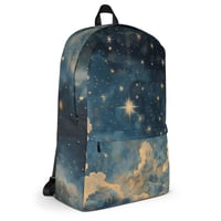 Image 3 of Celestial Night Sky Stars and Clouds Painting Backpack