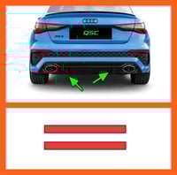 X2 Audi 8Y RS3 pre facelift Rear Diffuser Strip Stickers copy
