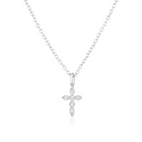 Image 1 of Dainty Mini Cross Pendant Necklace